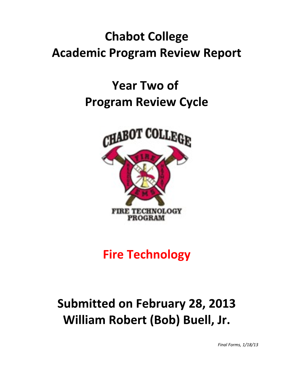 Academic Program Review Report