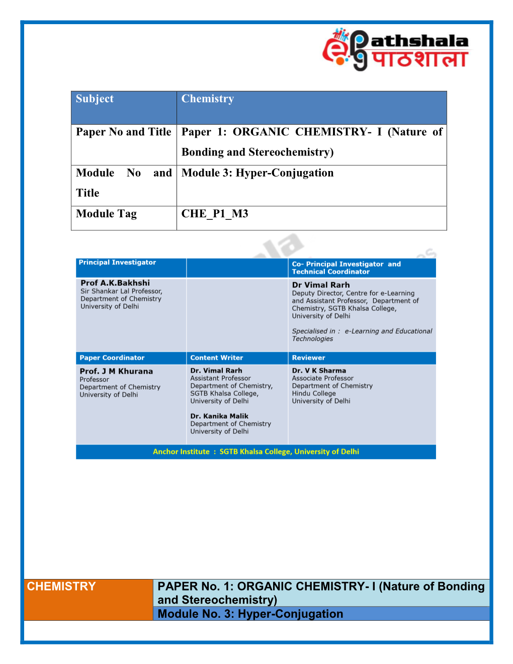 Bsc Chemistry