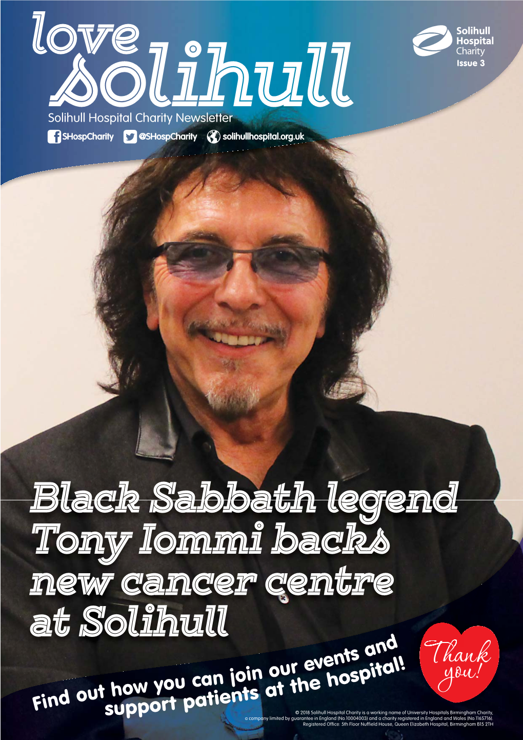 Black Sabbath Legend Tony Iommi Backs New Cancer Centre at Solihull