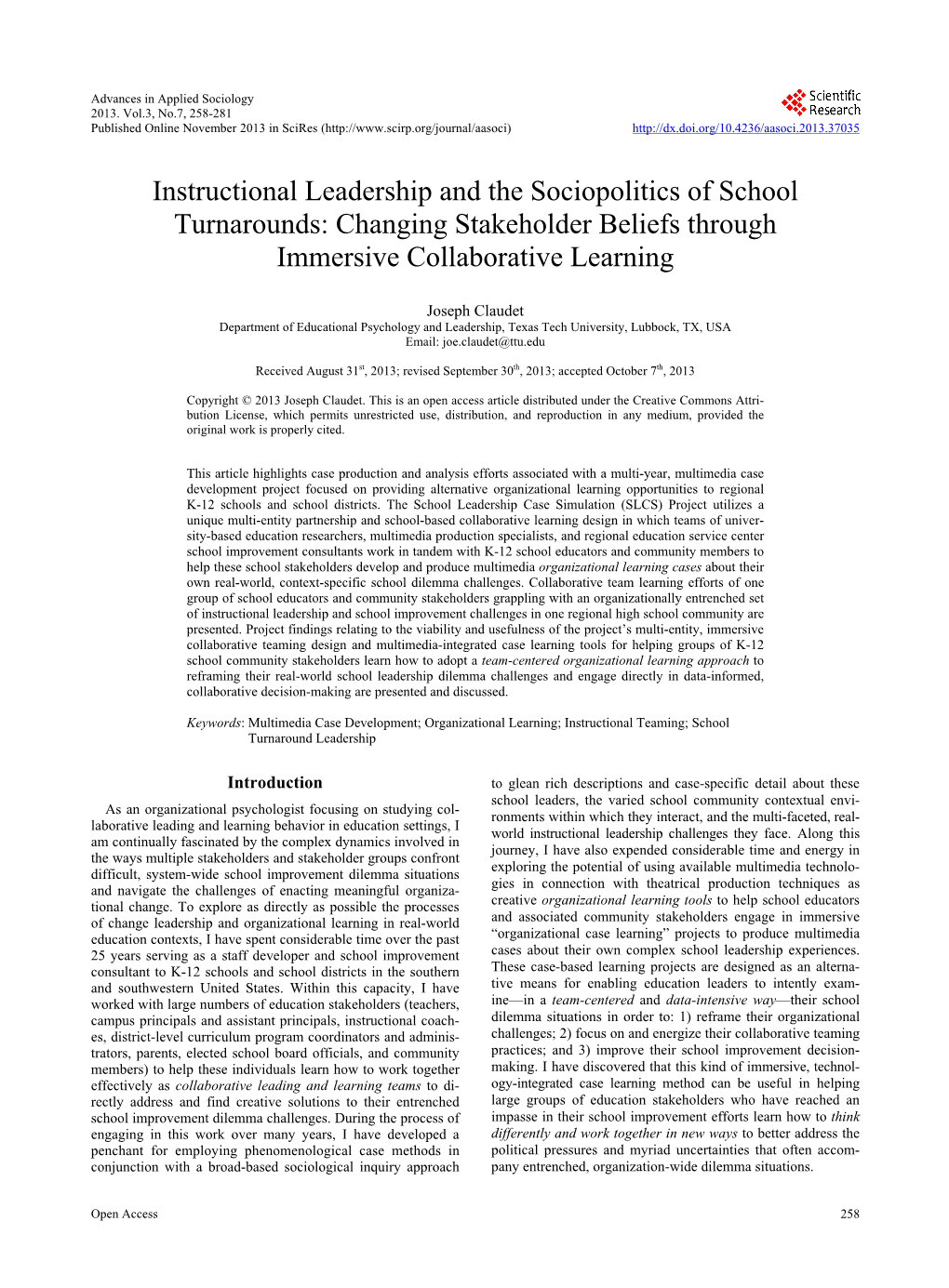 Instructional Leadership and the Sociopolitics of School Turnarounds: Changing Stakeholder Beliefs Through Immersive Collaborative Learning