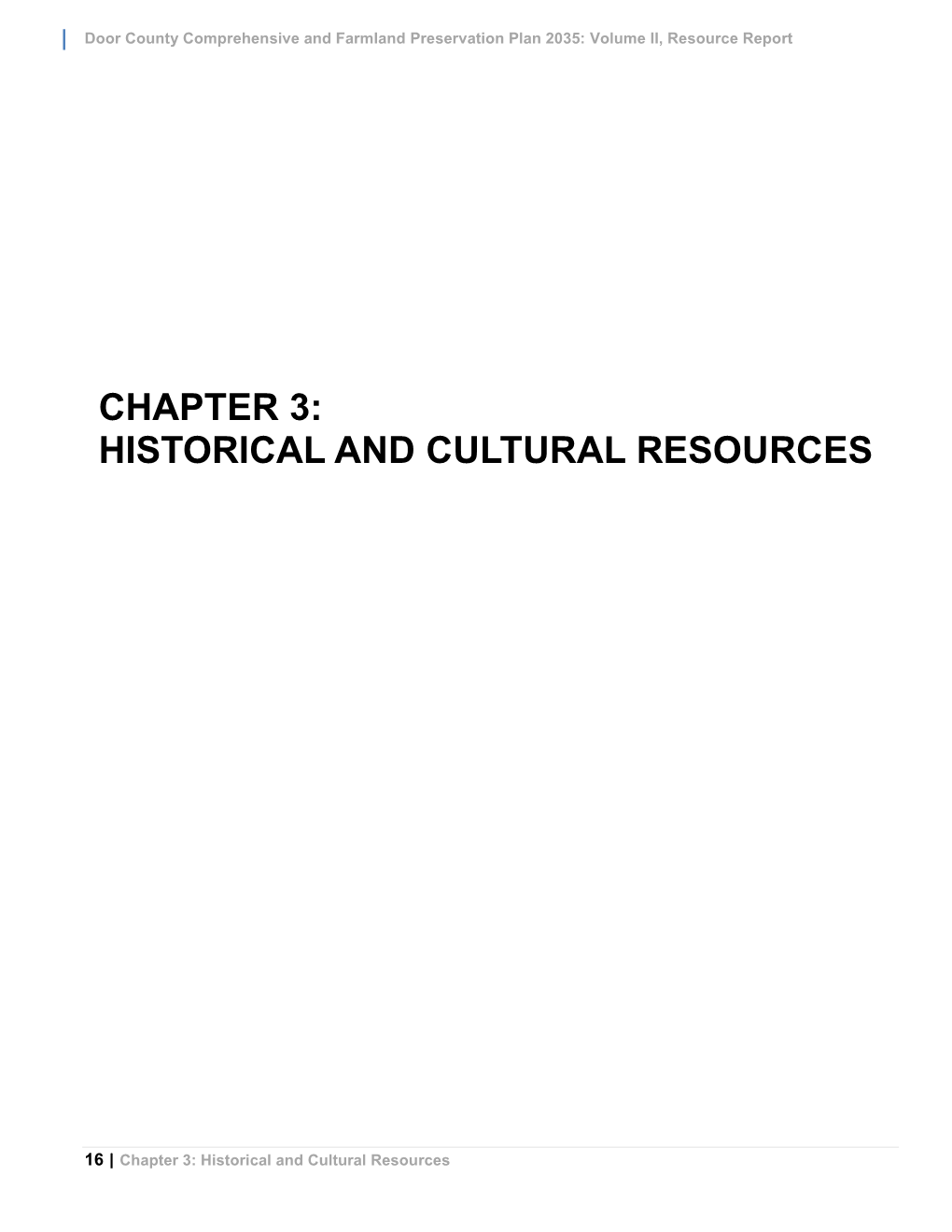 Chapter 3, Historical and Cultural Resources