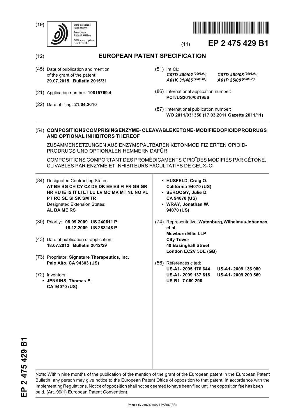 Compositions Comprising Enzyme-Cleavable Ketone