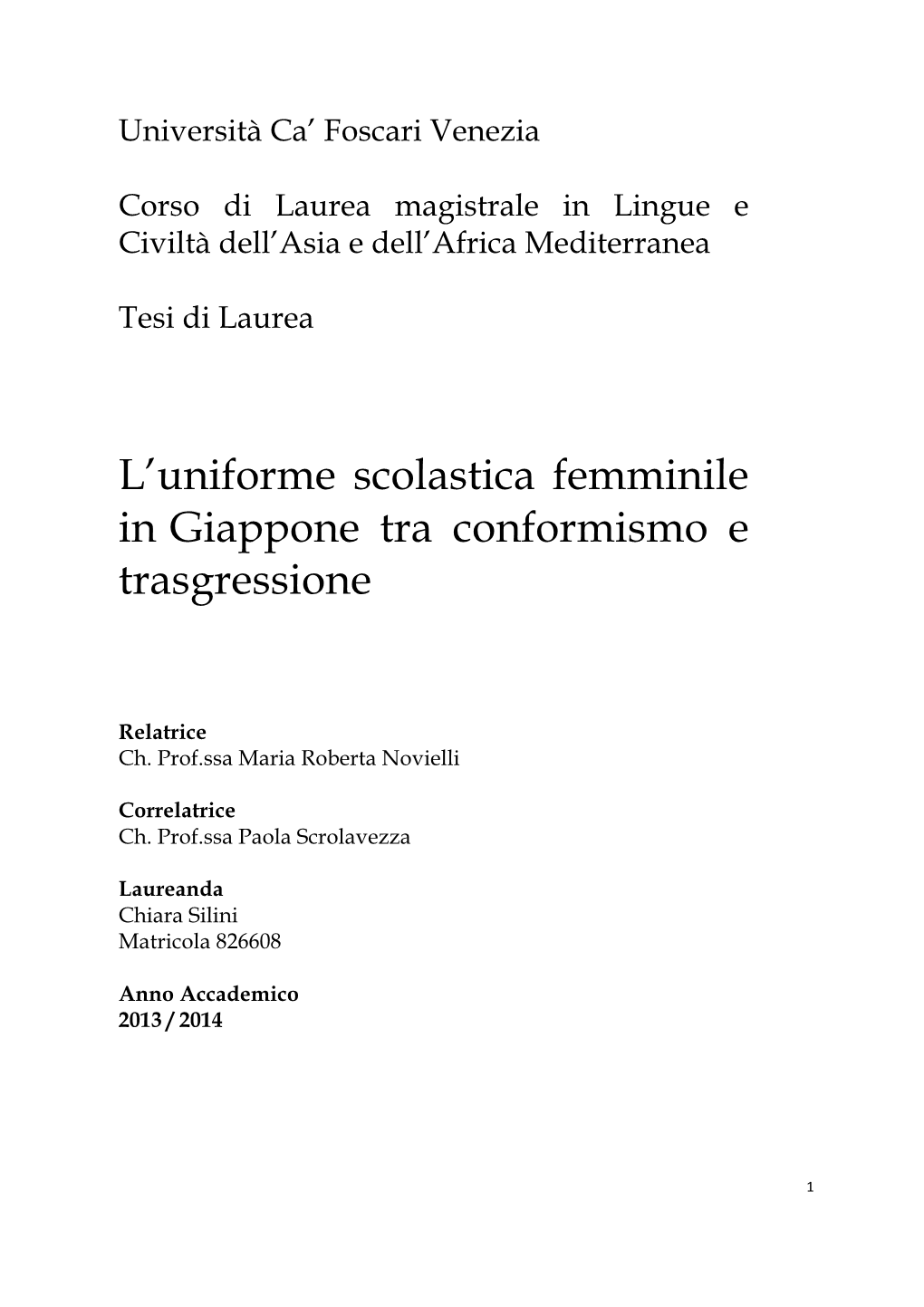 L'uniforme Scolastica Femminile in Giappone Tra Conformismo E