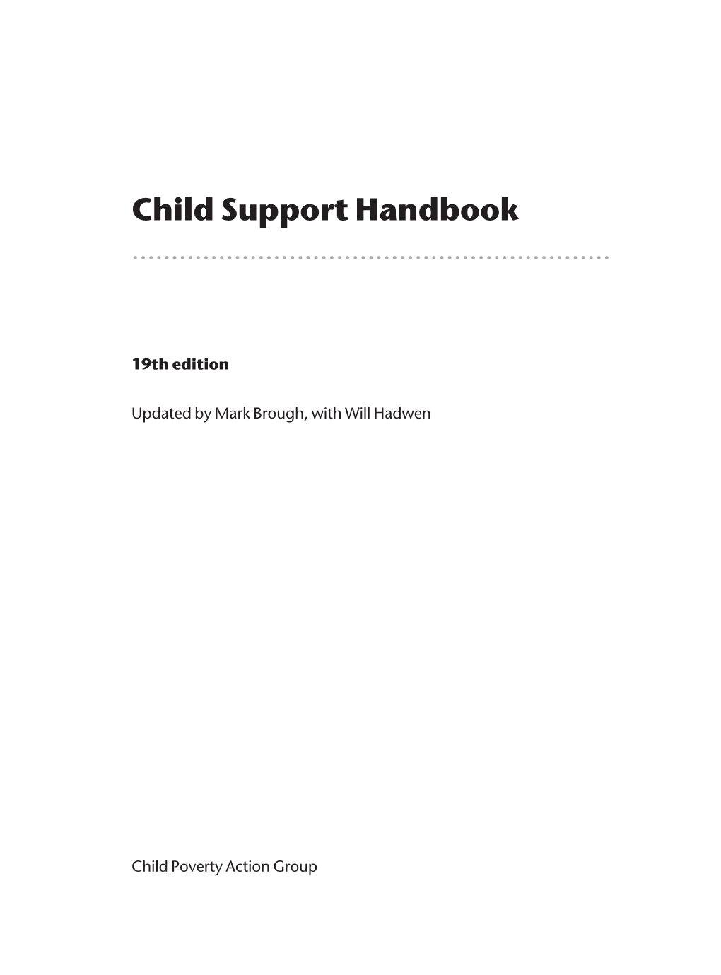 Child Support Handbook