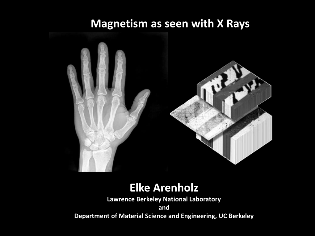 Magnetism As Seen with X Rays Elke Arenholz