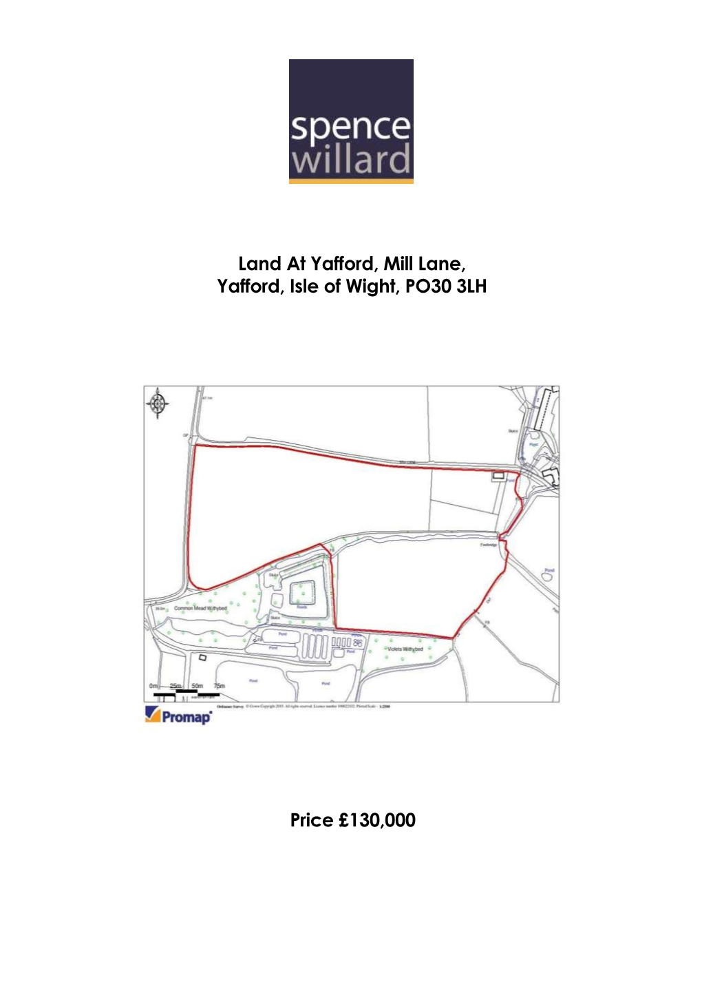 Land at Yafford, Mill Lane, Yafford, Isle of Wight, PO30 3LH Price £130,000