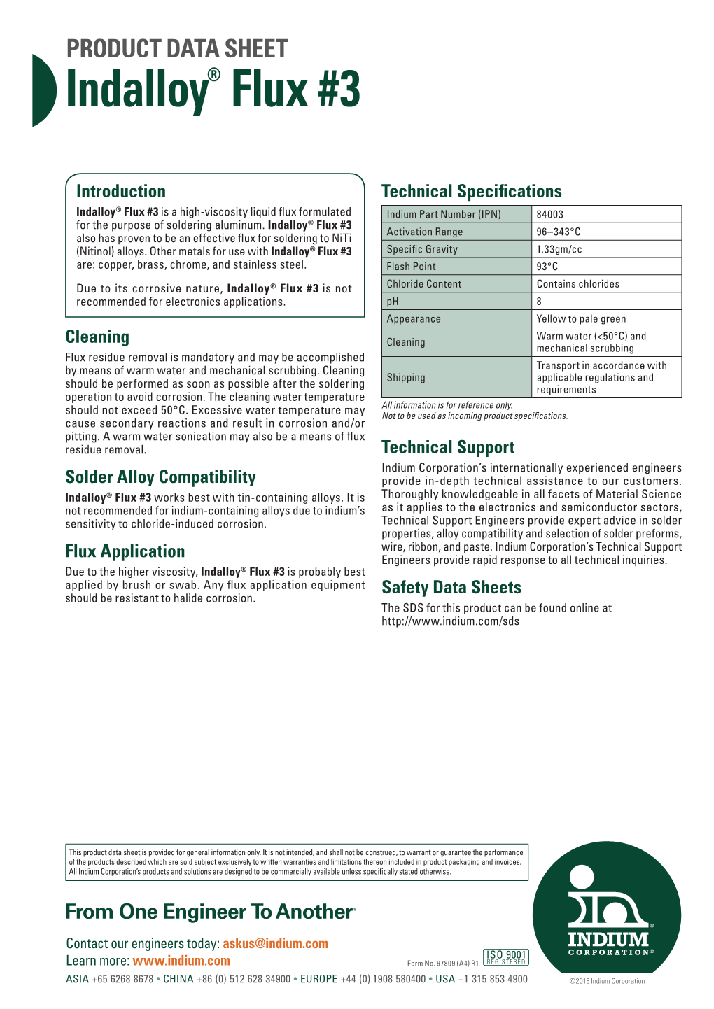 Indalloy® Flux 3 97809 (A4) R1