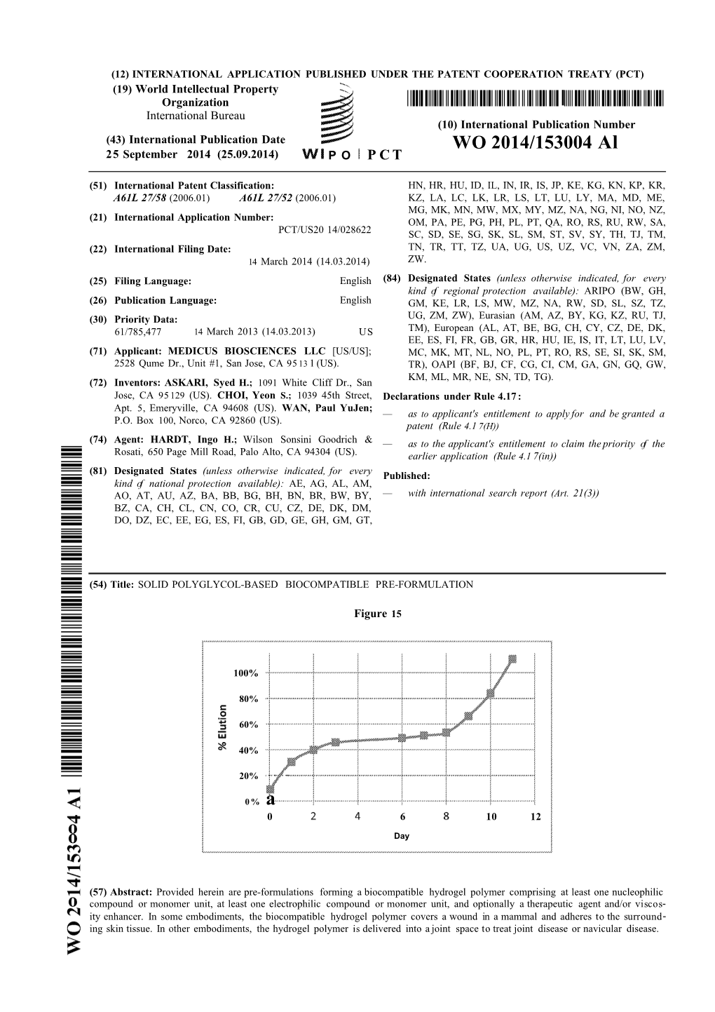 WO 2014/153004 Al 25 September 2014 (25.09.2014) P O P C T