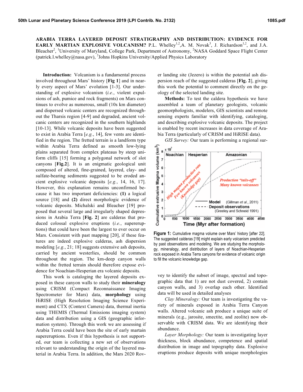 Arabia Terra Layered Deposit Stratigraphy and Distribution: Evidence for Early Martian Explosive Volcanism? P.L