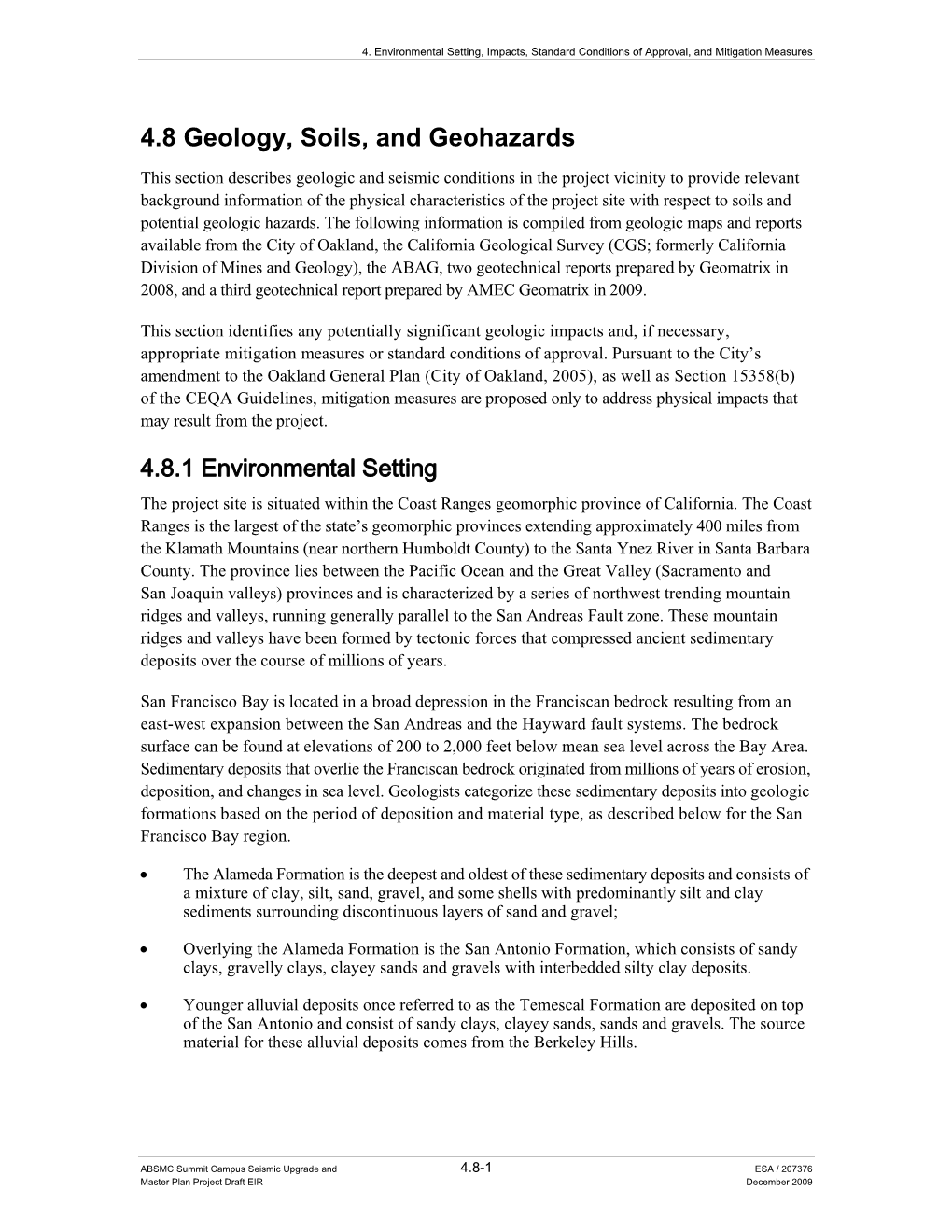 4.8 Geology, Soils, and Geohazards