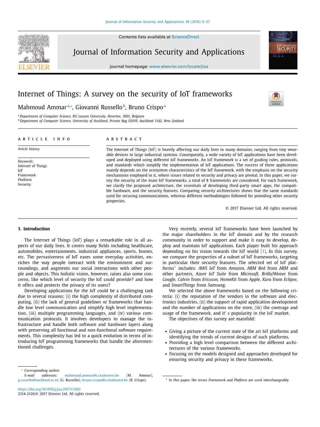 7) Internet of Things a Survey on the Security of Iot Frameworks