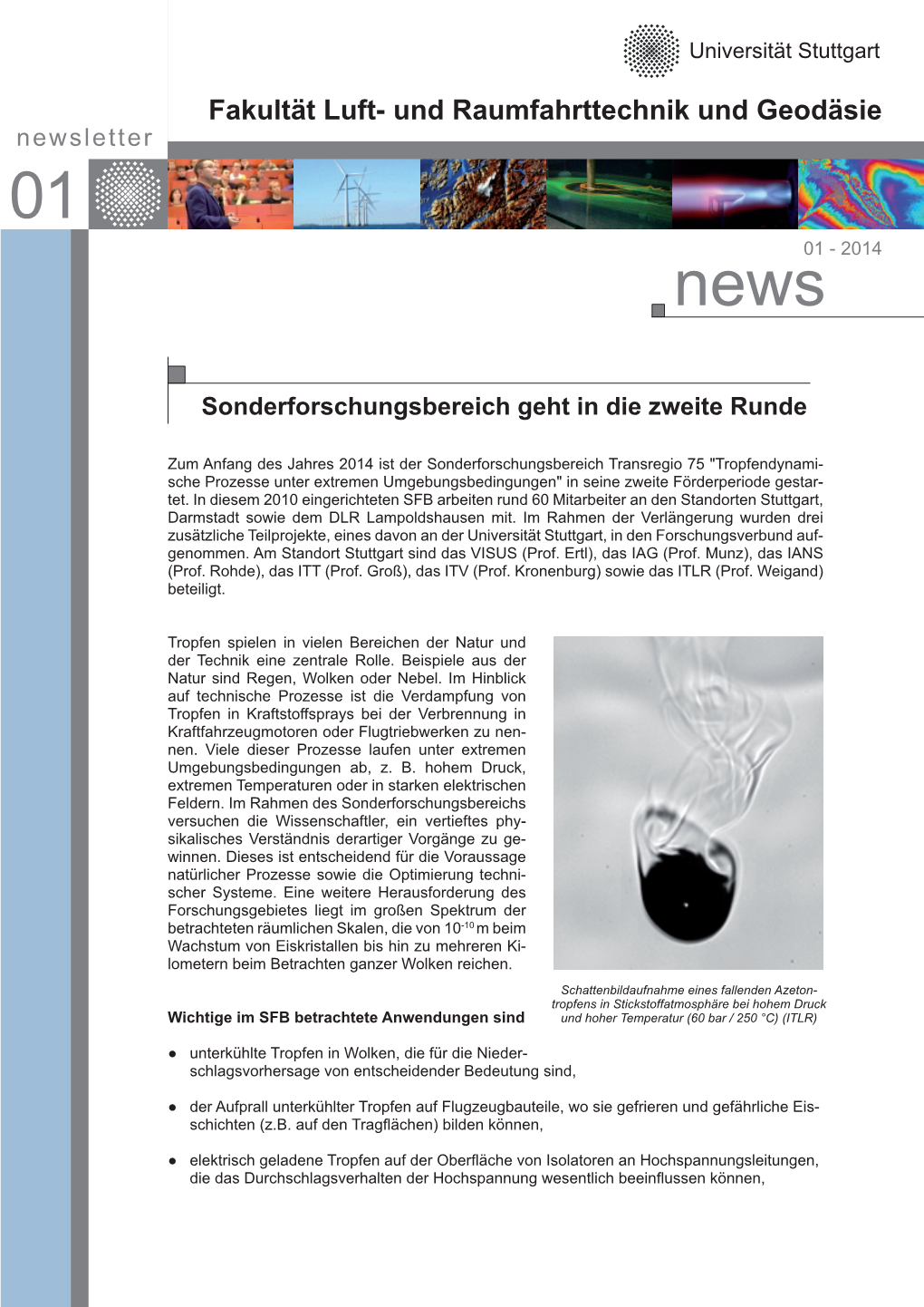 Newsletter 1 Fakultaet