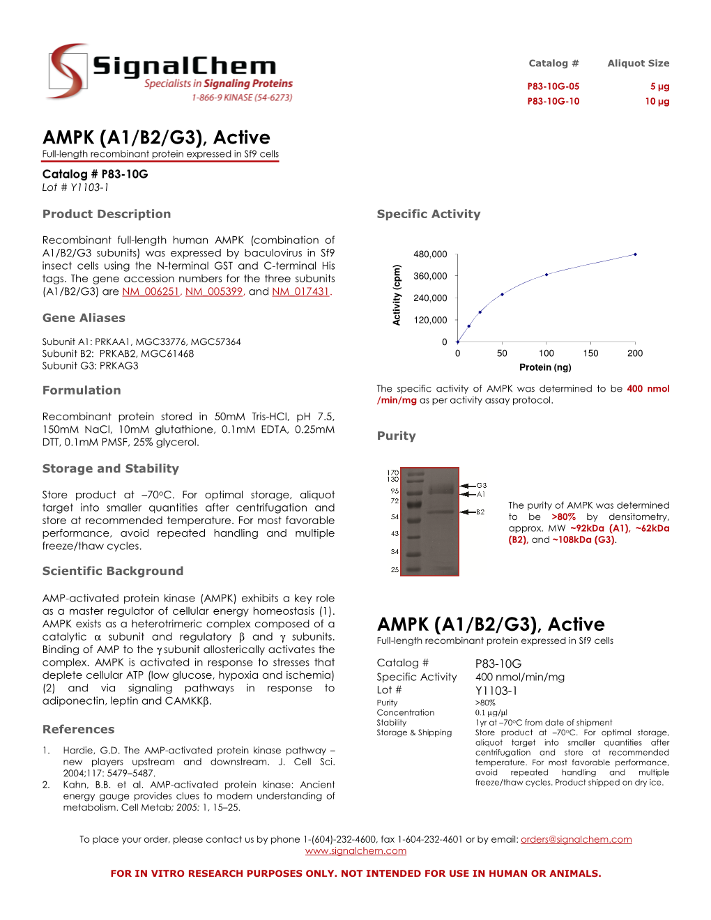 Active AMPK (A1/B2/G3)