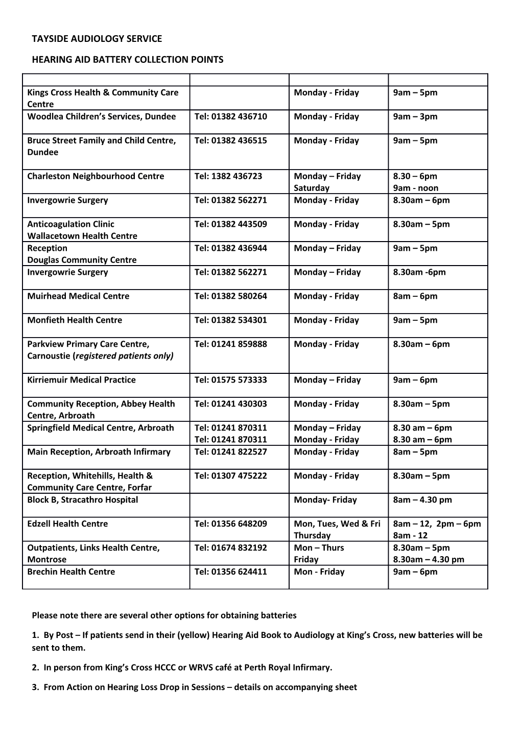 Tayside Audiology Service