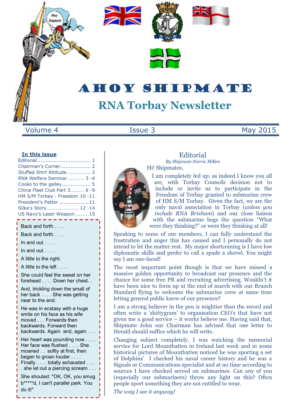 Ahoy Shipmate RNA Torbay Newsletter