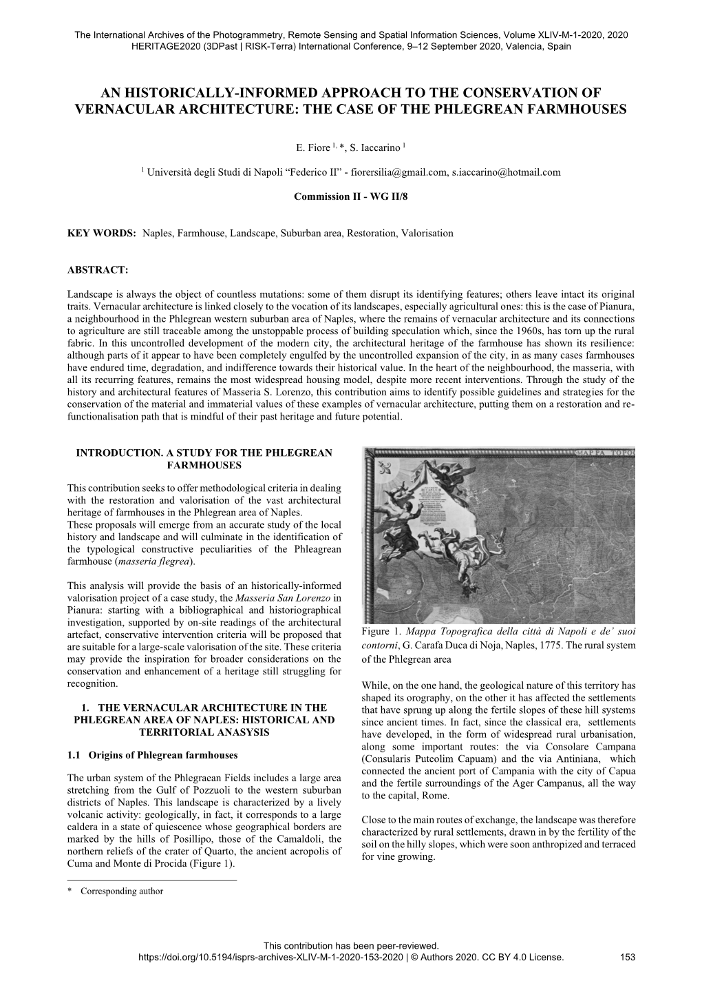 An Historically-Informed Approach to the Conservation of Vernacular Architecture: the Case of the Phlegrean Farmhouses