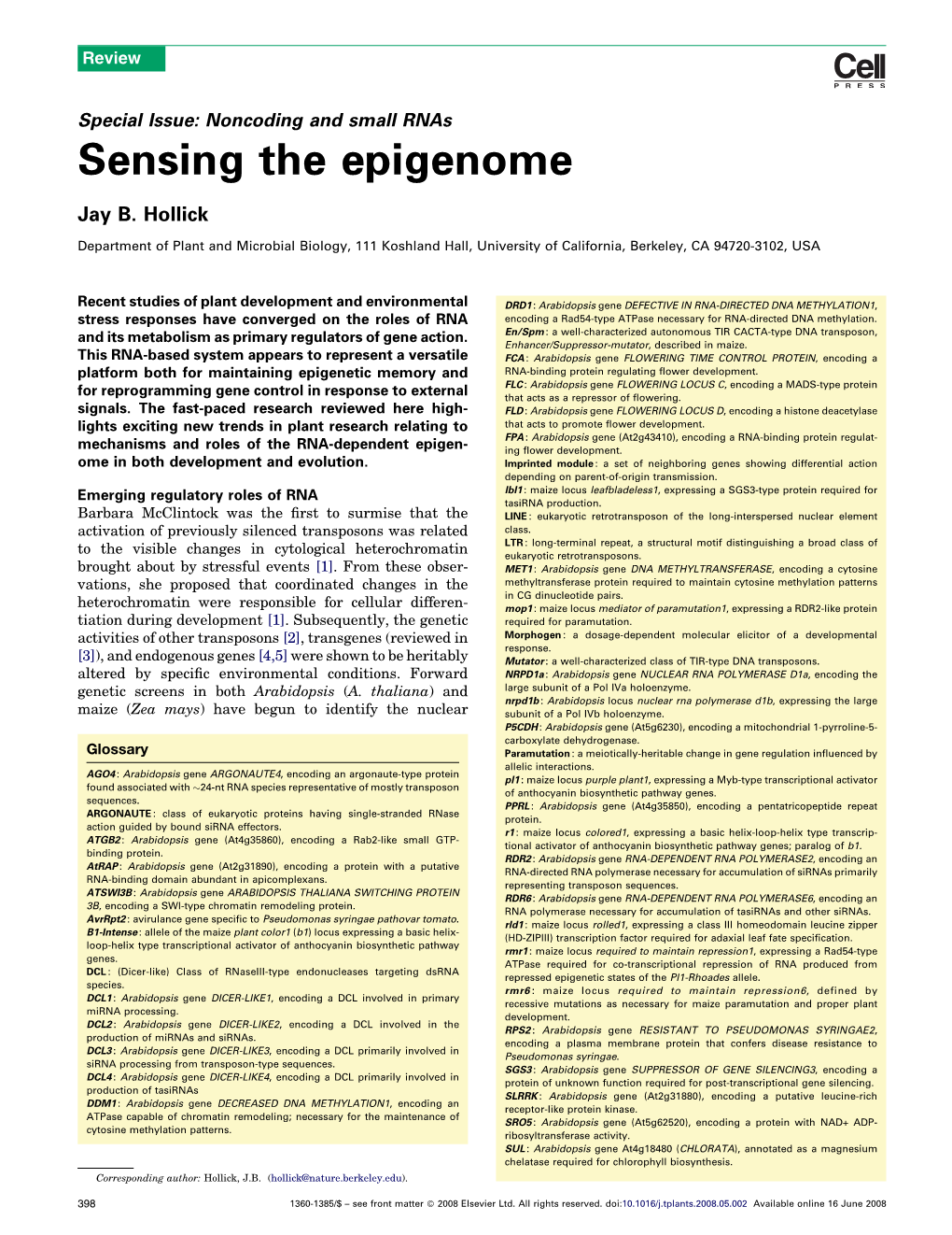 Sensing the Epigenome