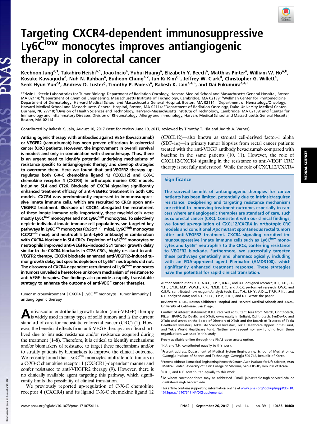 Monocytes Improves Antiangiogenic Therapy in Colorectal Cancer