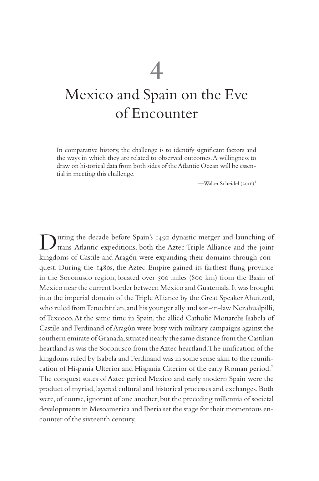 Mexico and Spain on the Eve of Encounter