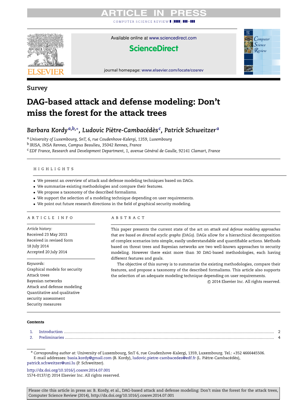 DAG-Based Attack and Defense Modeling: Don’T Miss the Forest for the Attack Trees