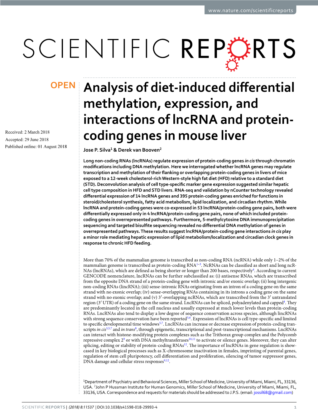 Analysis of Diet-Induced Differential Methylation, Expression, And