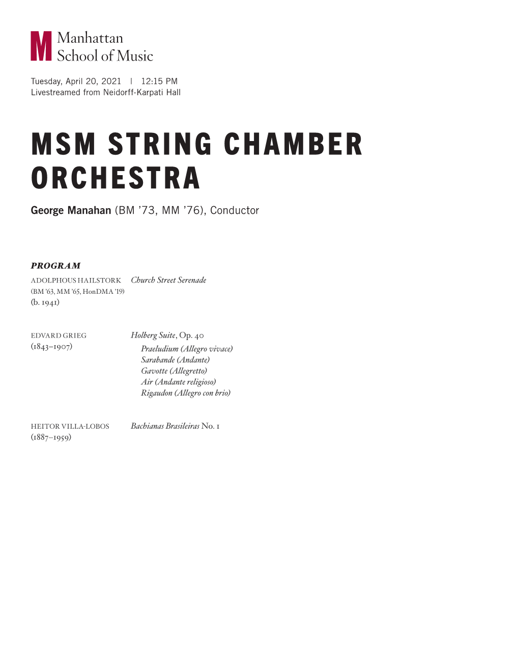 Msm String Chamber Orchestra