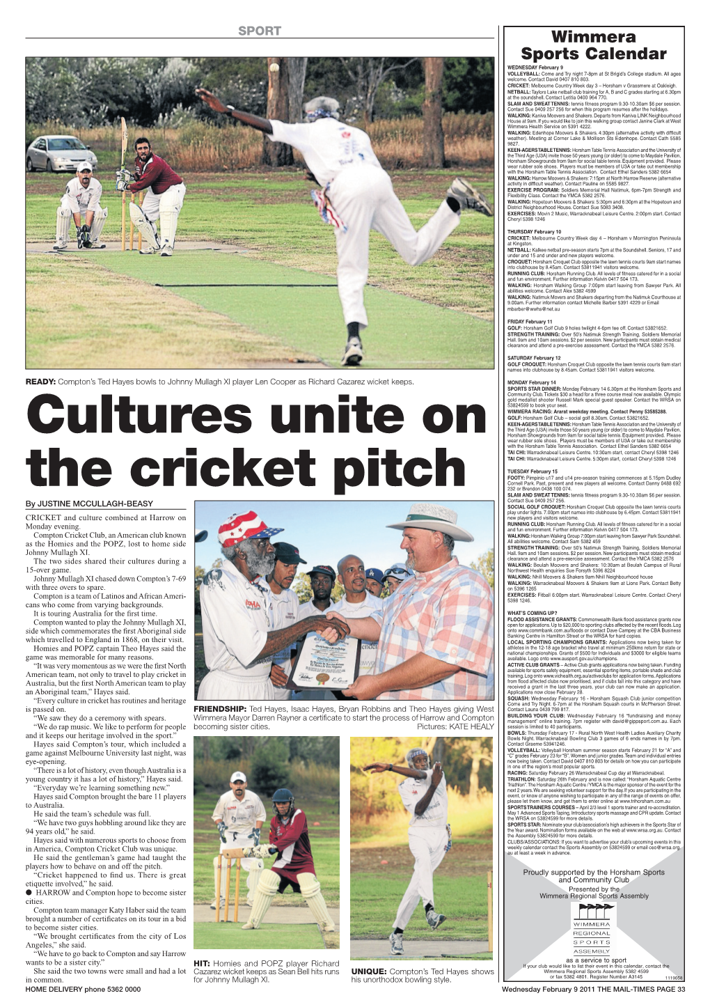 Cultures Unite on the Cricket Pitch