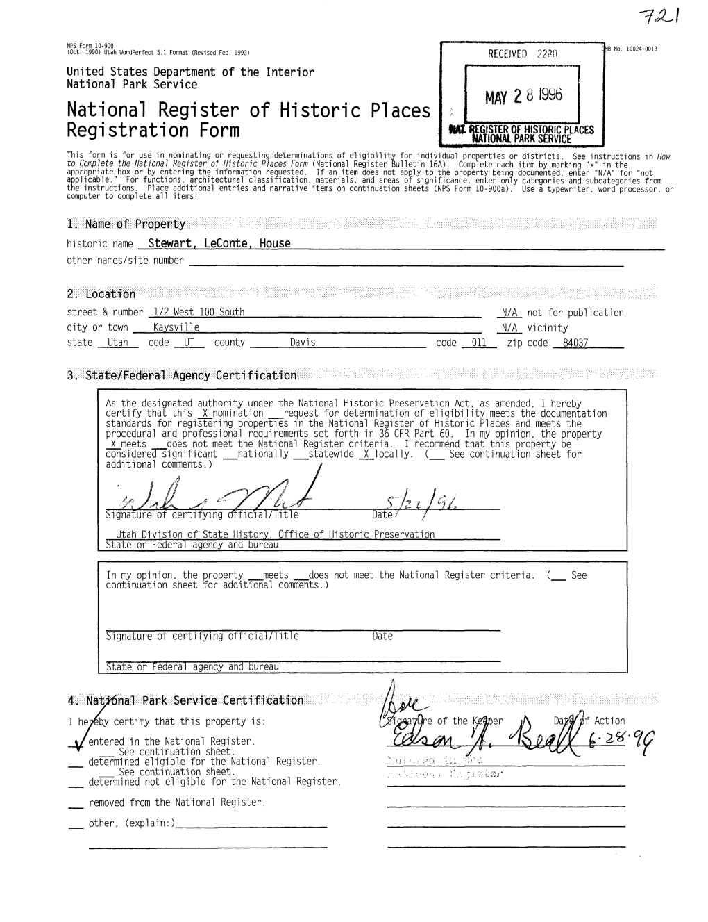 National Register of Historic Places Registration Form