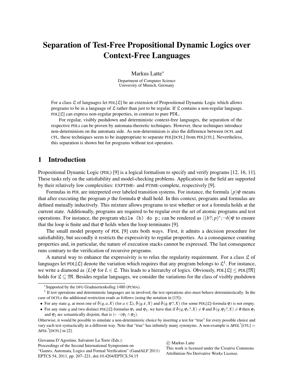 Separation of Test-Free Propositional Dynamic Logics Over Context-Free Languages