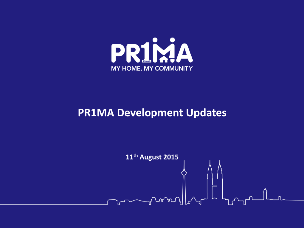PR1MA Development Updates