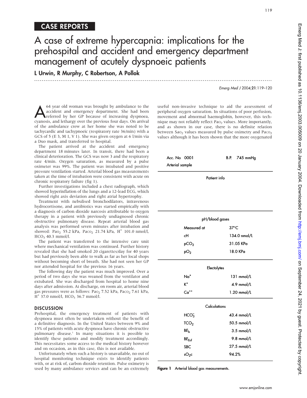 A Case of Extreme Hypercapnia