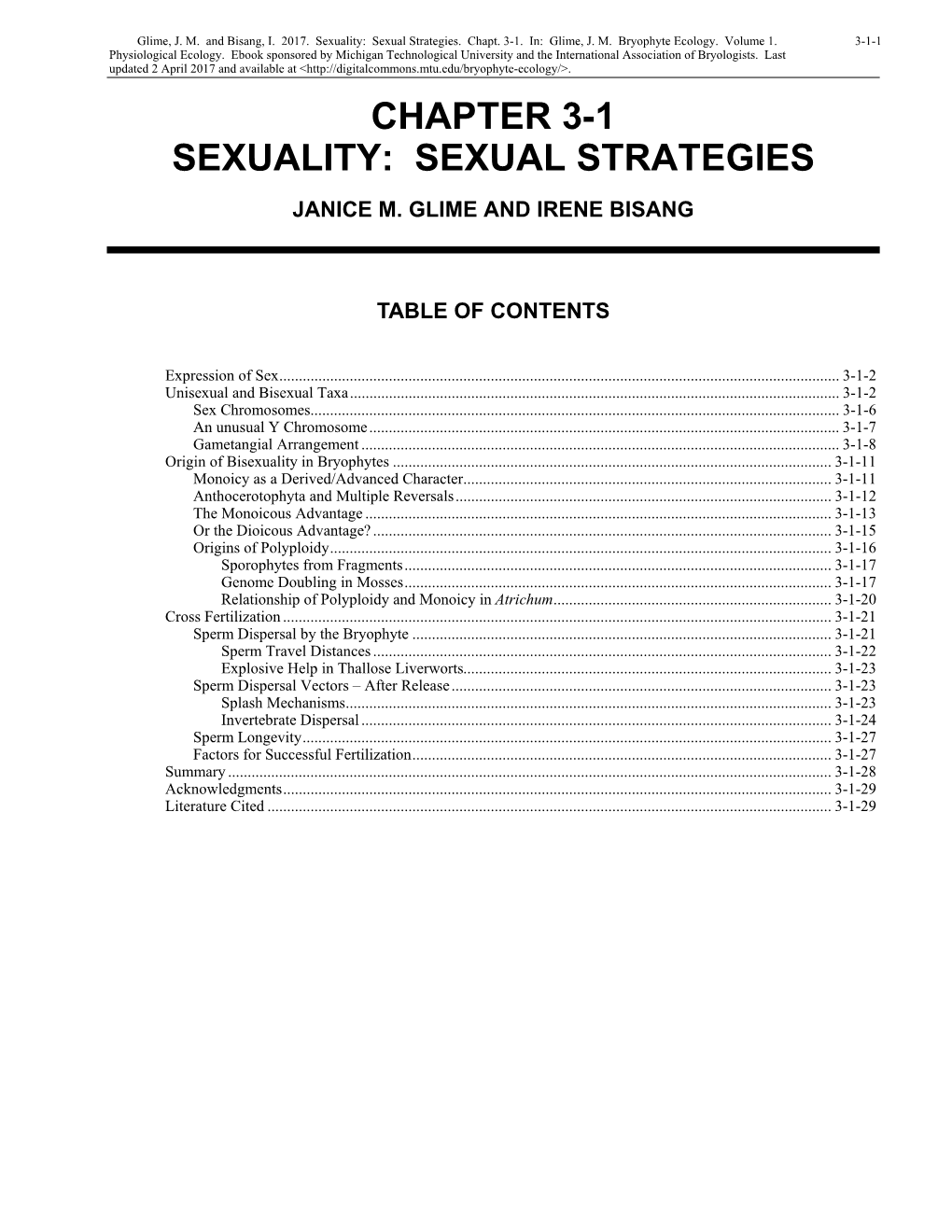 Chapter 3-1 Sexuality: Sexual Strategies Janice M