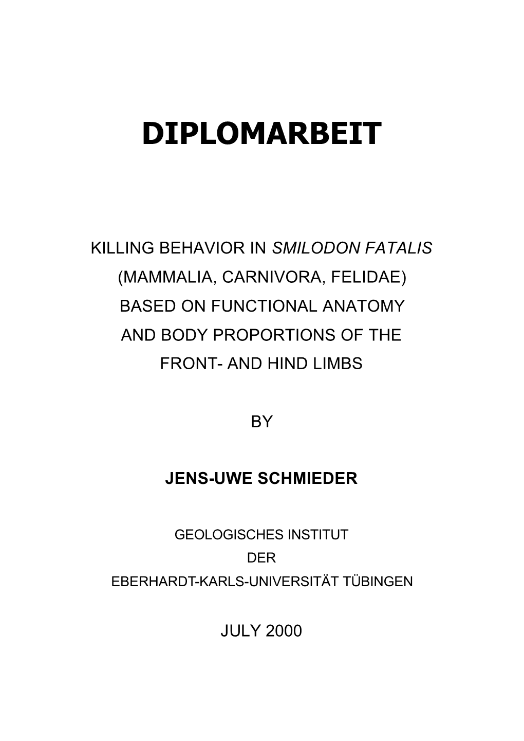 Diplomarbeit