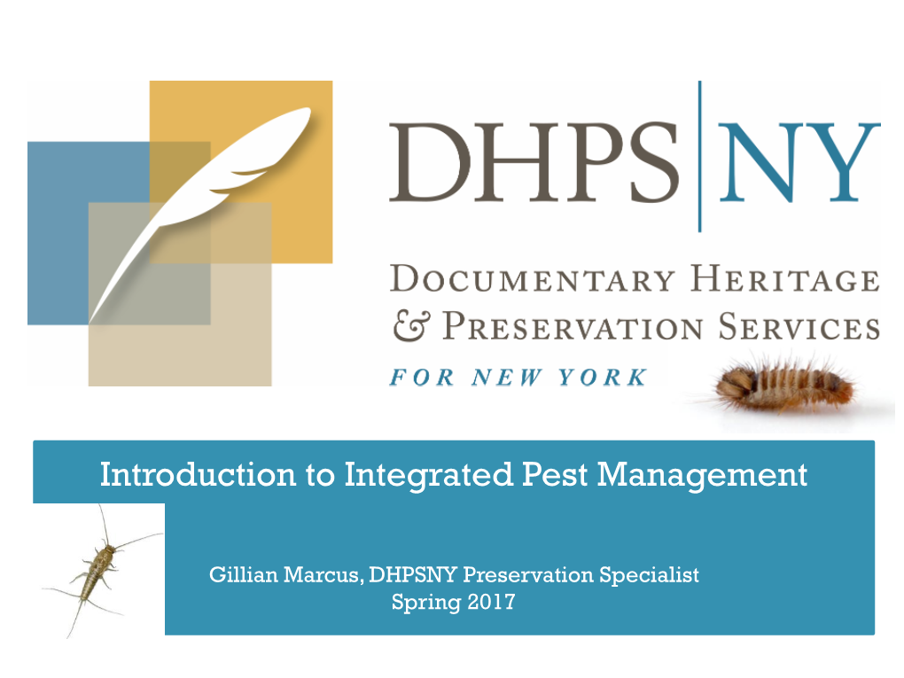 Introduction to Integrated Pest Management