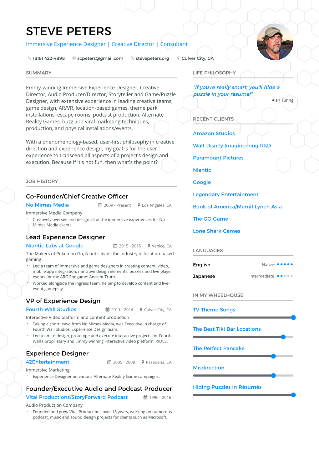 Steve Peters Resume