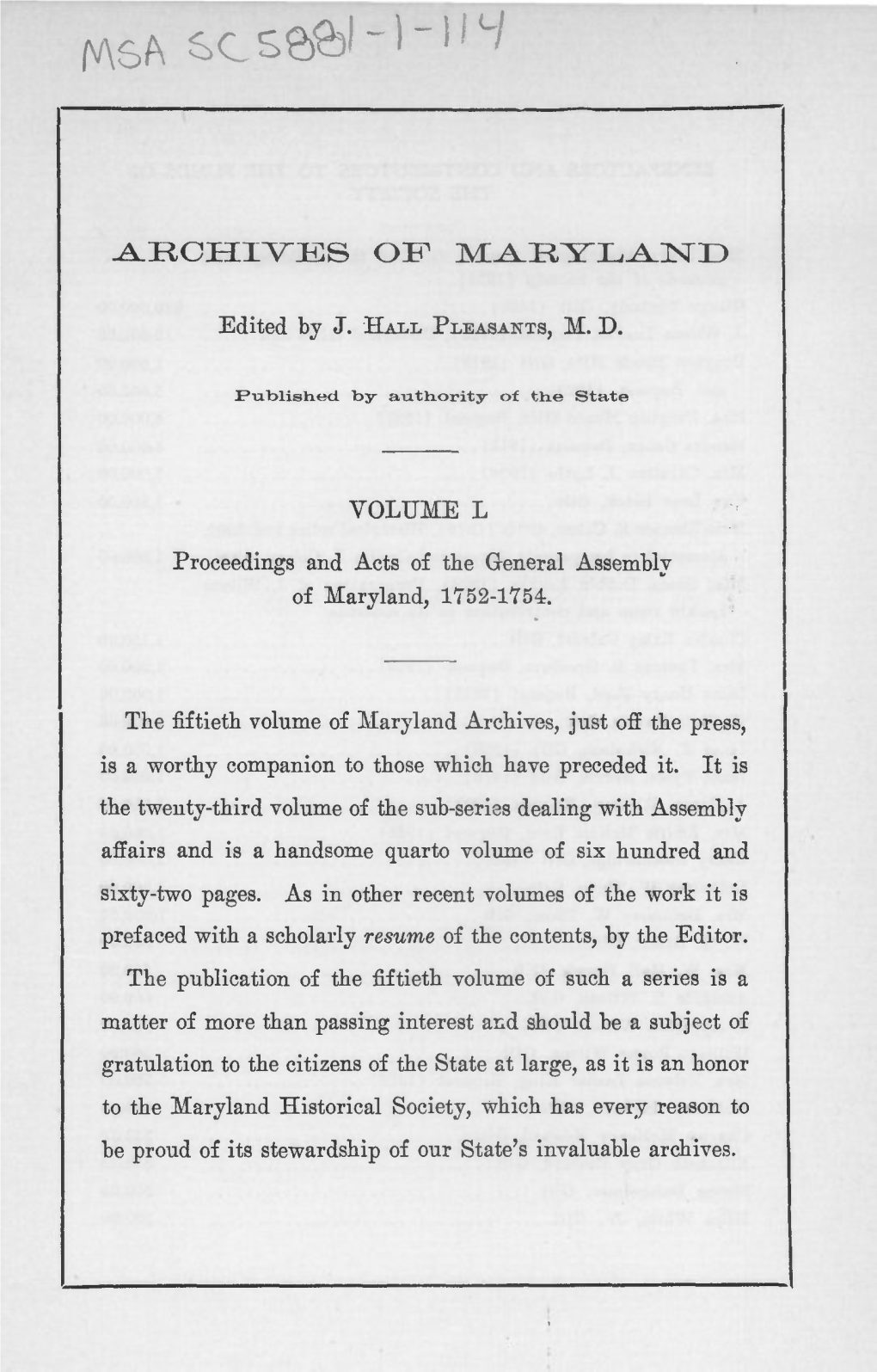 Maryland Historical Magazine, 1934, Volume 29, Issue No. 2