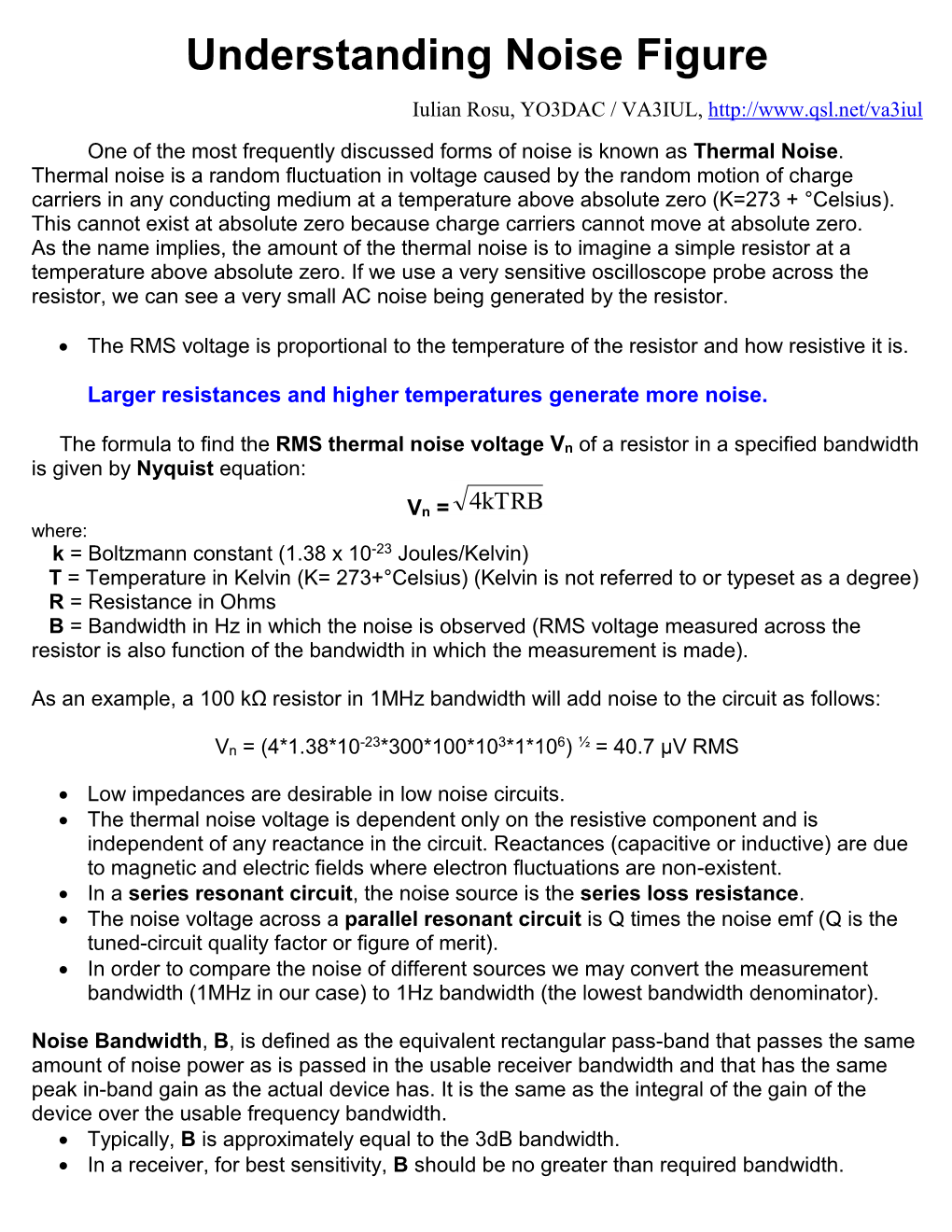 Understanding Noise Figure