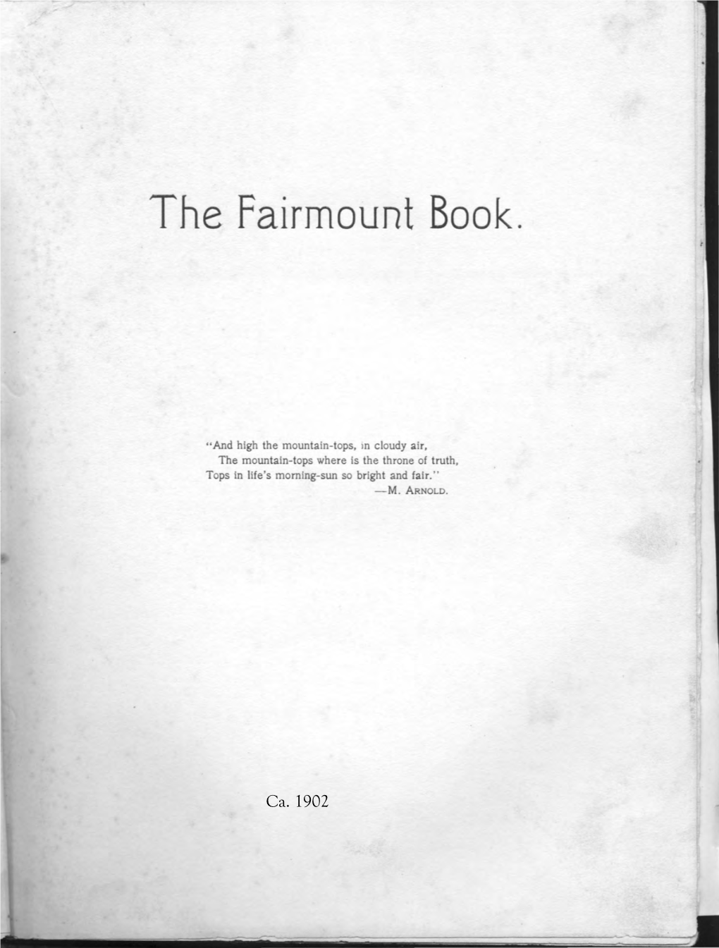 The Fairmount Book