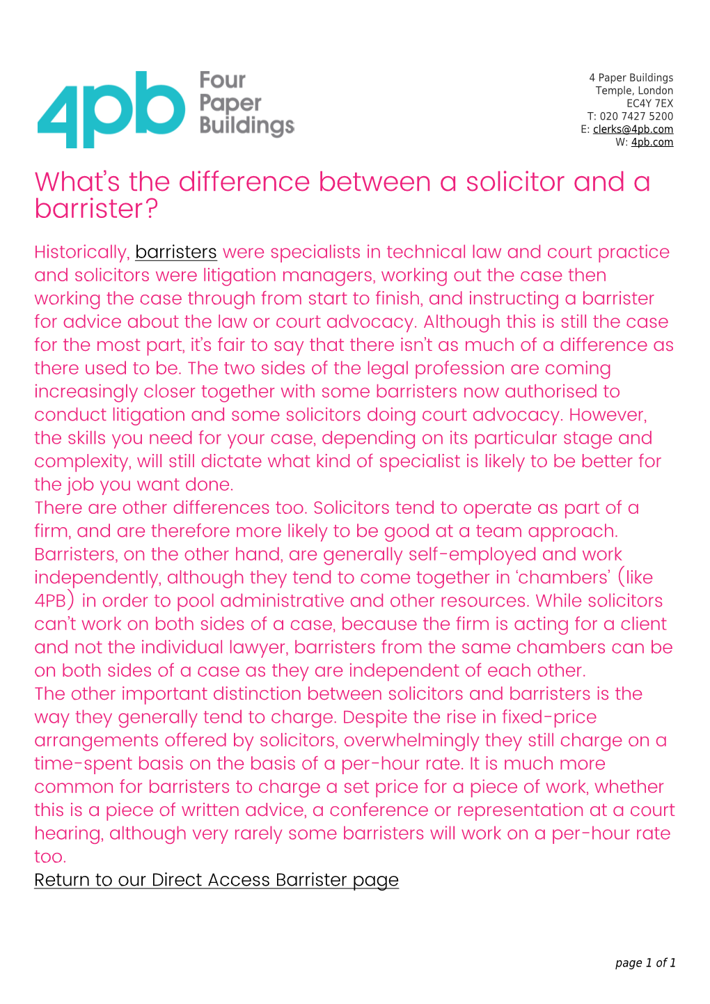 What's the Difference Between a Solicitor and a Barrister?