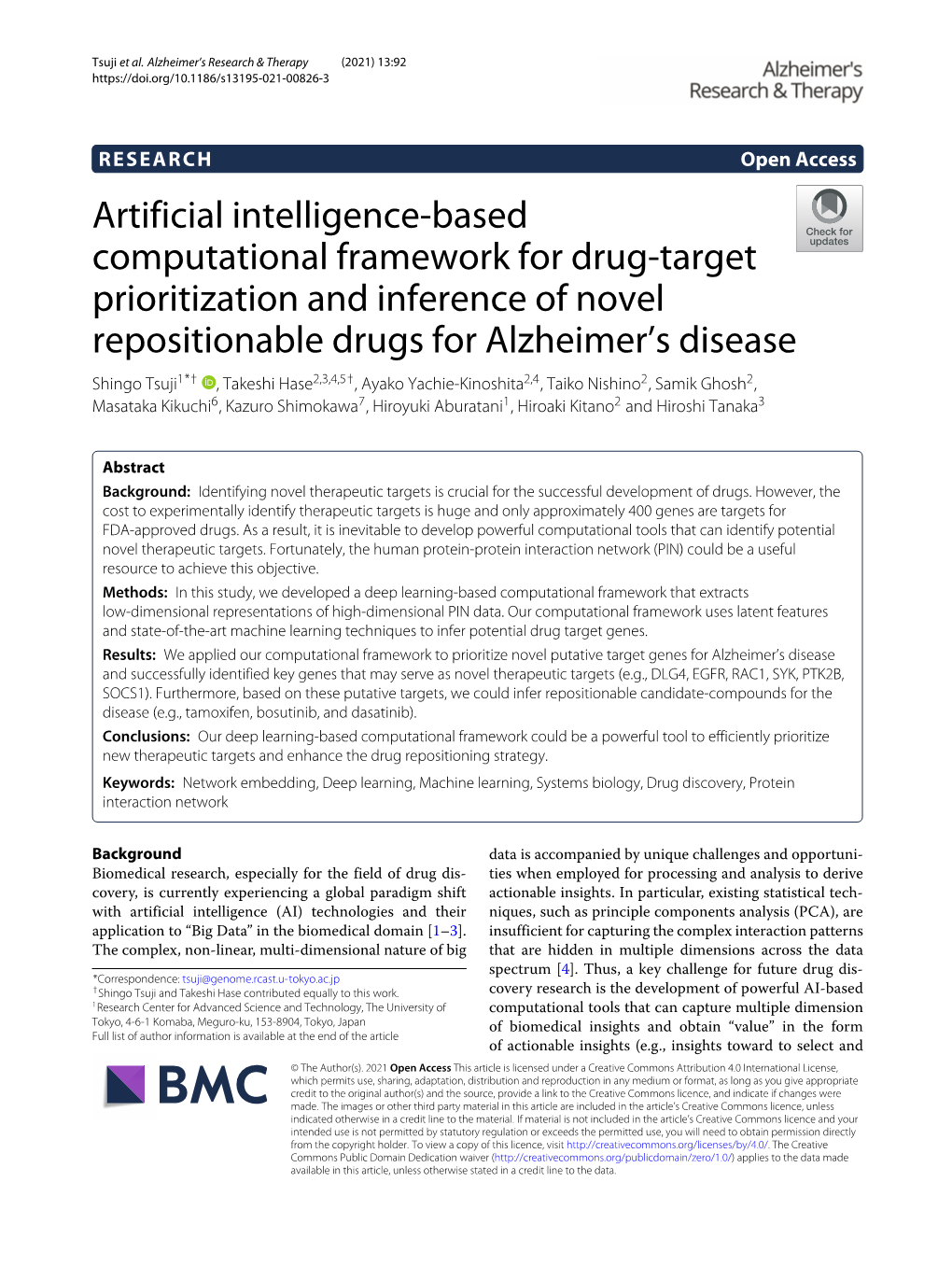 Artificial Intelligence-Based Computational Framework for Drug