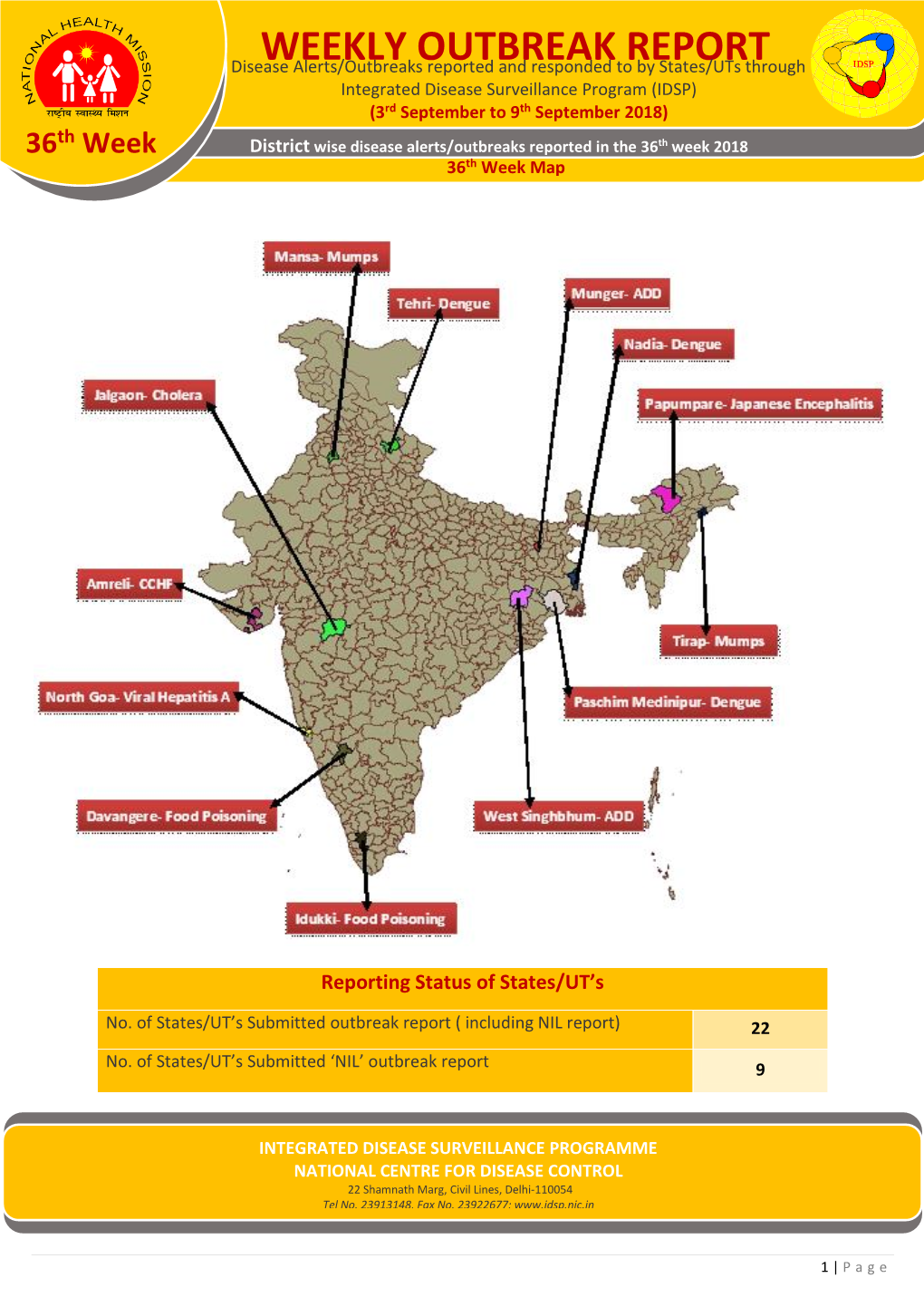 Weekly Outbreak Report