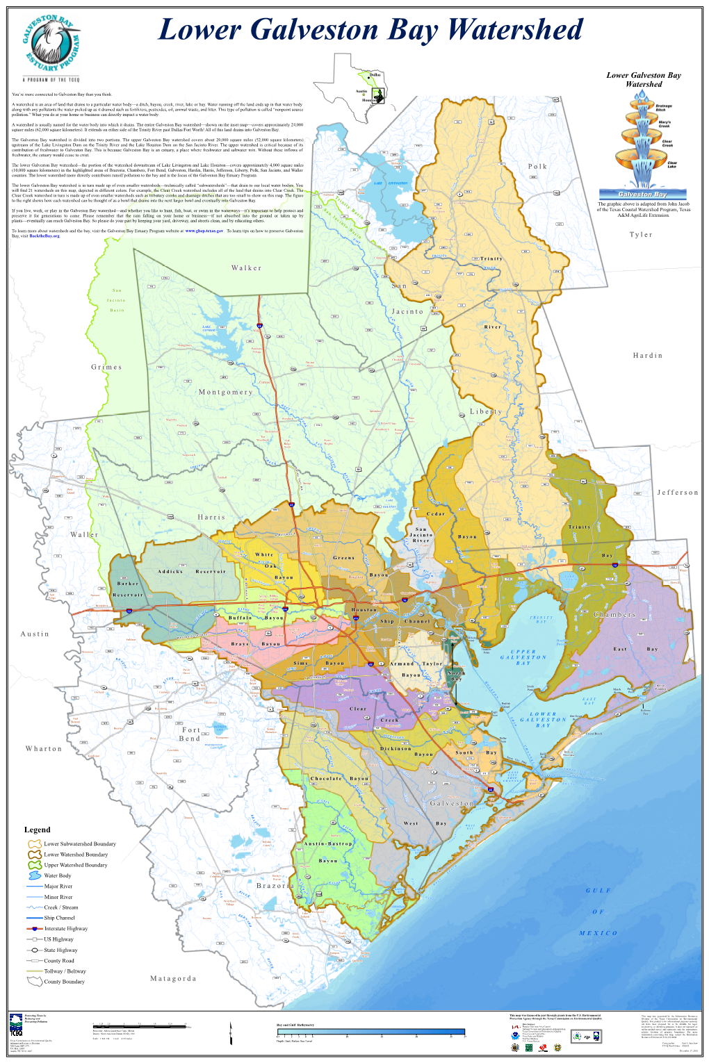 Lower Galveston Bay Watershed Legend