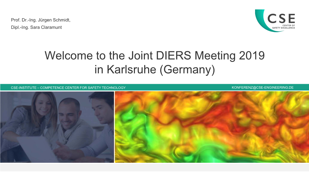 Welcome to the Joint DIERS Meeting 2019 in Karlsruhe (Germany)