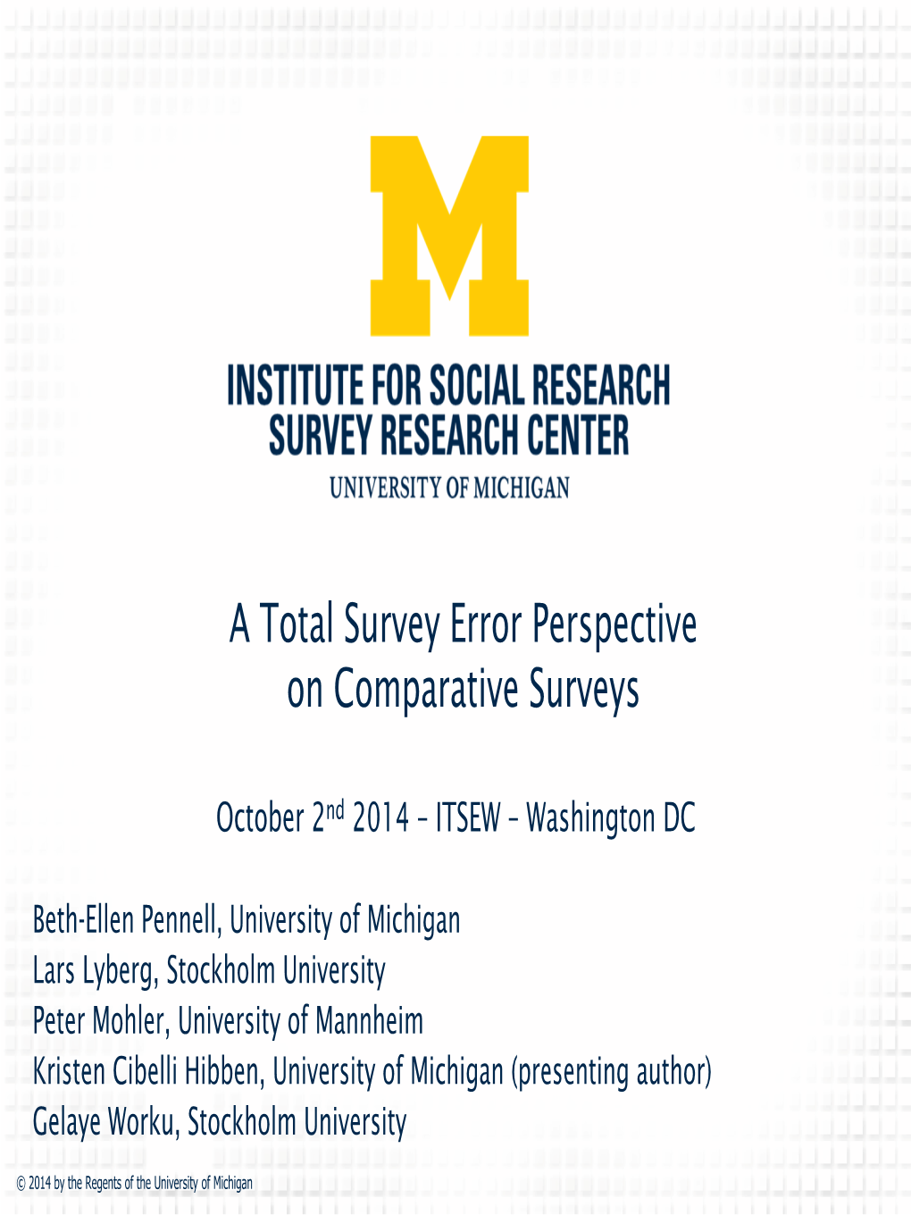 A Total Survey Error Perspective on Comparative Surveys