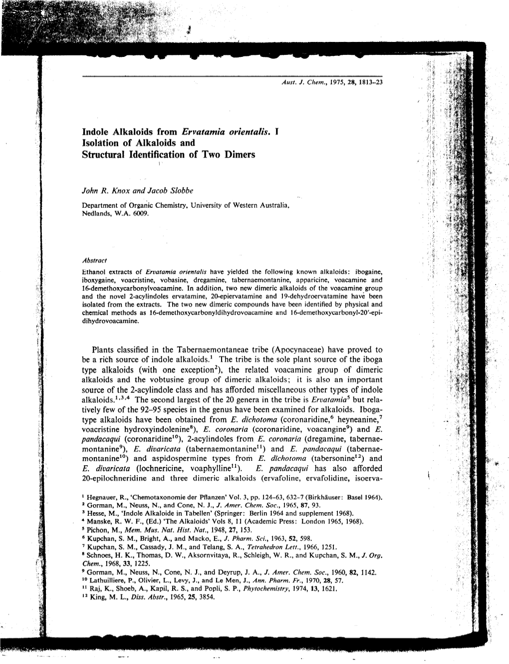 Isohtion of Alkaloids and Structural Identification of Two Dimers