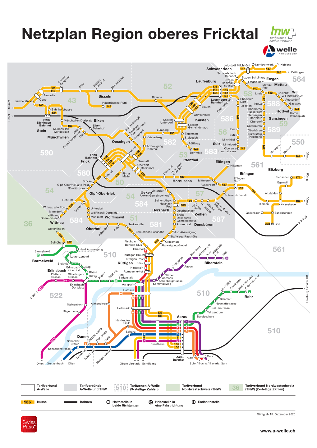 Liniennetz Oberes Fricktal