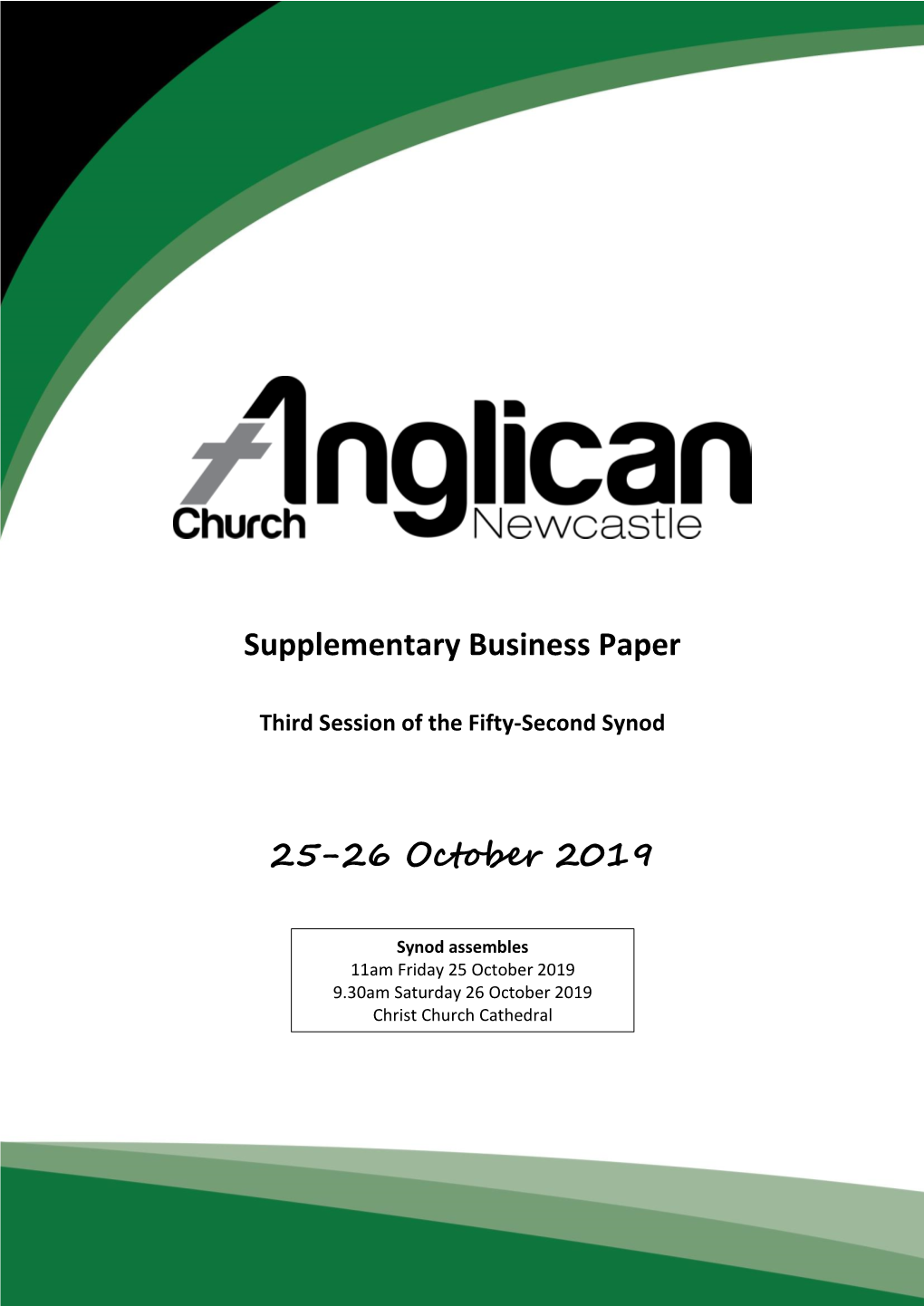 Supplementary Business Paper 25-26