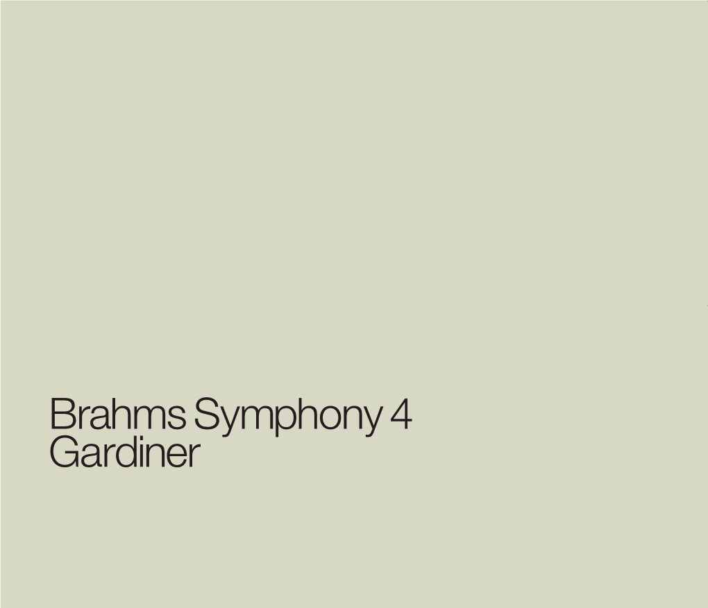 Brahmssymphony4 Gardiner