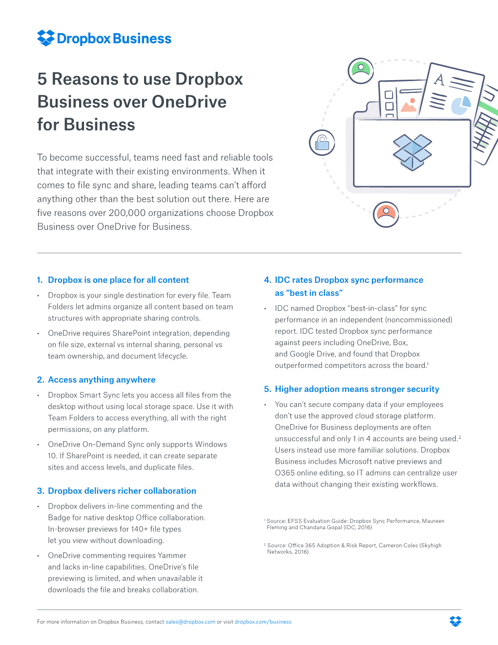 5 Reasons to Use Dropbox Business Over Onedrive for Business