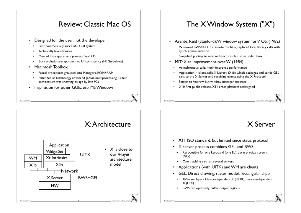 Review: Classic Mac OS the X Window System ("X") X